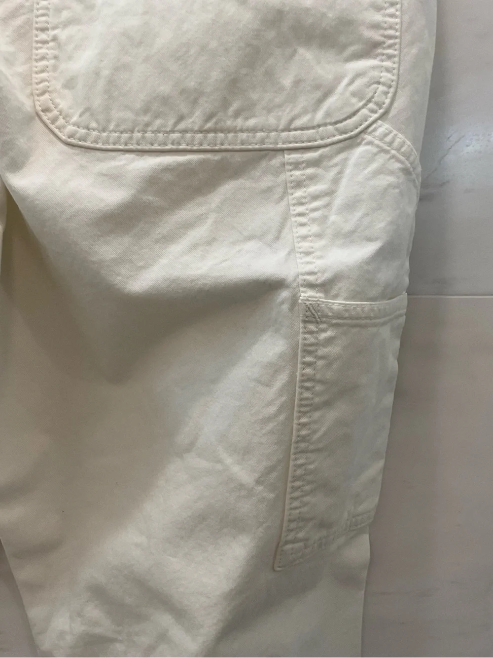 Polo Ralph Lauren Deckwash White Dungaree Fit Twill Carpenter Pants sz 38-30 T73